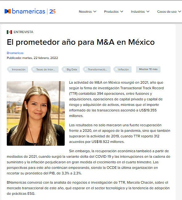 El prometedor ao para M&A en Mxico